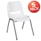 Flash Furniture White Shell Stack Chair, PK5 5-RUT-EO1-WH-GG - alternate 2